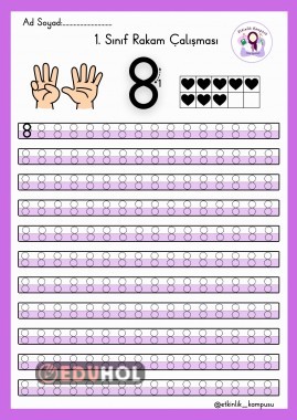 8 Rakamı Yazma Çalışması
