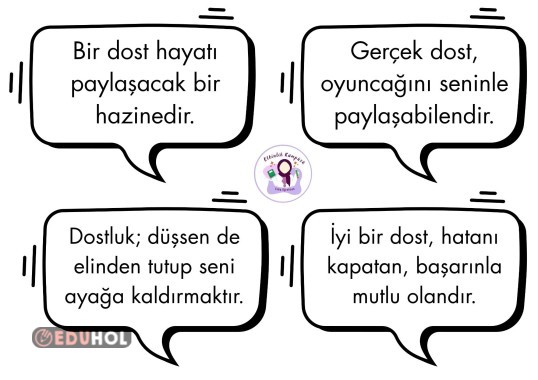 Değerler Eğitimi Dostluk Pano