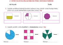 3. SINIF KESİRLER SÜREÇ DEĞERLENDİRME