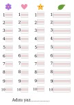 1. SINIFLAR İÇİN DİKTE BOŞ ŞABLON