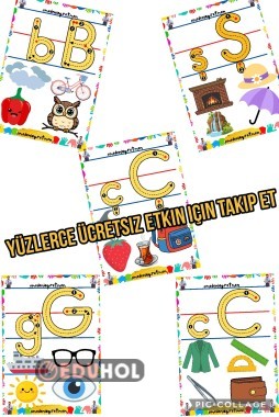 4 Grup Harf Kartları ve interaktif çalışma