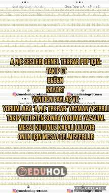 A, N, E SESLERİ GENEL TEKRAR ÇALIŞMASI PDF YAYINDA! ✏️📚