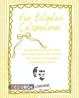 3.Sınıf Öğrenci Dosyası Fen Bilimleri Kapak