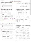 Matematik 1.Tema Süreç Değerlendirme