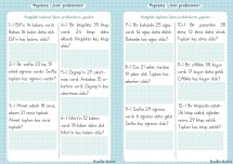 Toplama İşlemi Problemleri