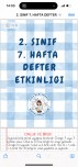 2. SINIF 7. Hafta defter etkinliği