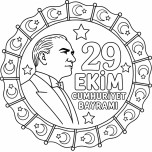 Cumhuriyet Bayramı Boyama