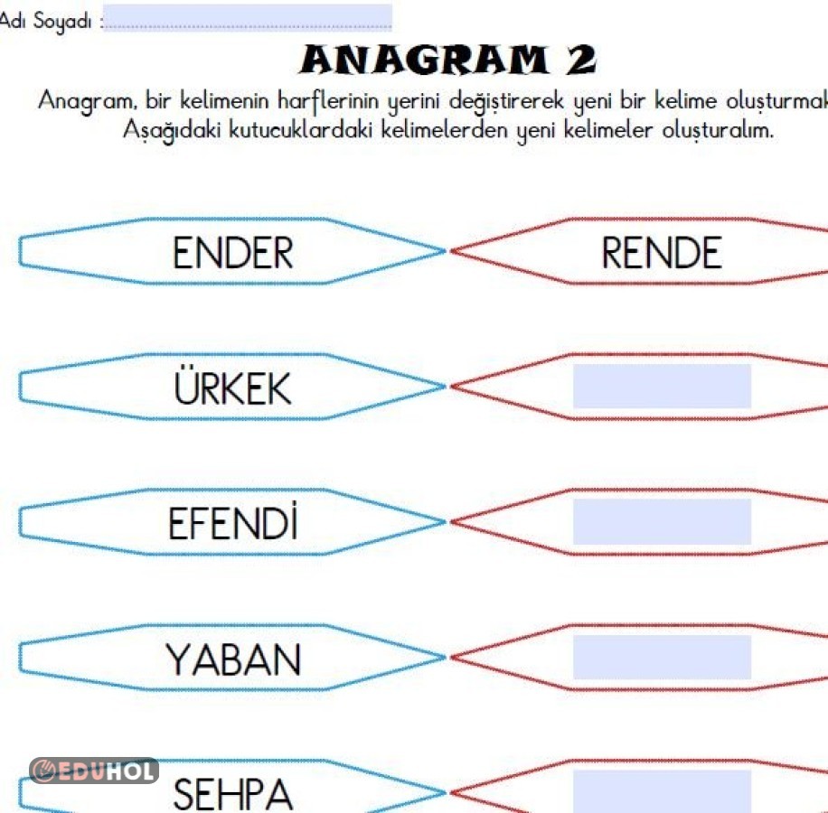 Etkileşimli Anagram (Zeka Etki... Eduhol Ders Videoları İzle Online