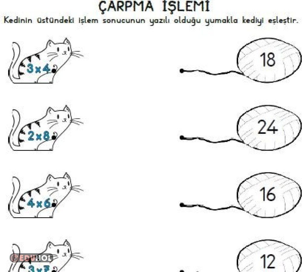 Çarpma İşlemi Etkinliği Eduhol Ders Videoları İzle Online Test