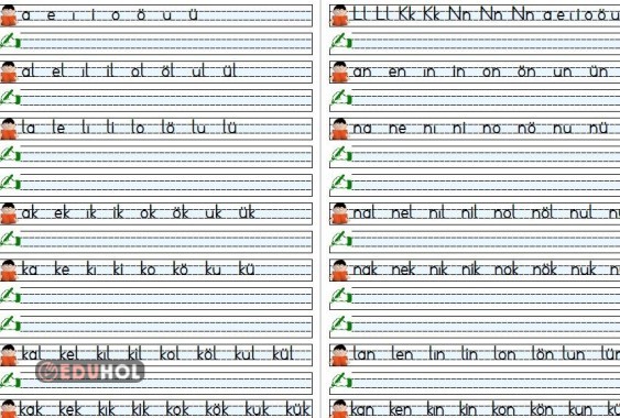 HİÇ OKUMAYA GEÇEMEYEN ÖĞRENCİ TÜM SESLİ HARFLER İLE L-K-N HECELERİ