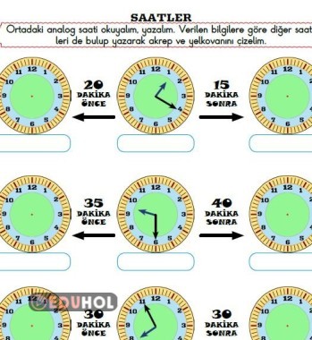 SAATLER( BELİRLİ SAATTEN ÖNCE VE SONRASINI YAZMA)