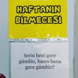 Haftanın Bilmecesi Etkinliğim