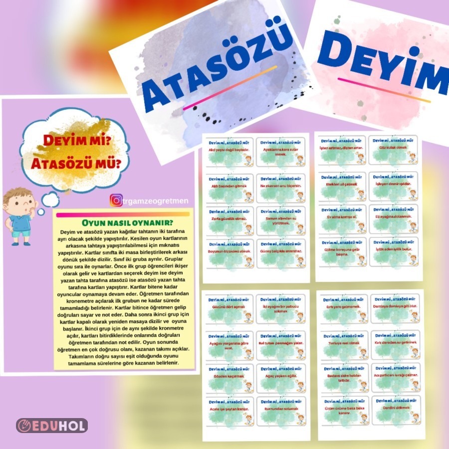 Deyim Mi? Atasözü Mü? | Eduhol - Ders Videoları İzle Online Test Çöz ...