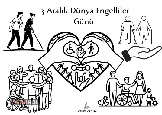 3 Aralık Dünya Engelliler Günü Boyama Etkinliği 16 parça