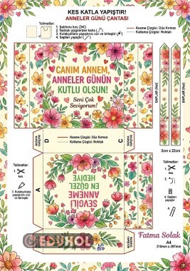 Anneler Günü hediye çanta yapımı
