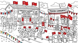 12 Parça 29 EKİM Cumhuriyet Bayramı Boyama Etkinliği /Pano - grup çalışması