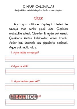 Ç Harfi Çalışmalar-Boyama-Hece... · Eduhol - Etkinlik İndir Oyun Oyna ...