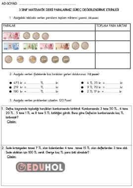 PARALARIMIZ TARTMA DEĞERLENDİRME