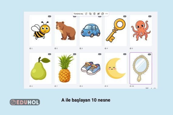 A ile başlayan 10 nesne