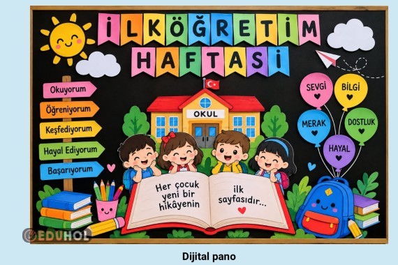 İlköğretim haftası dijital pano