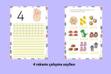 4 rakamı çalışma sayfası
