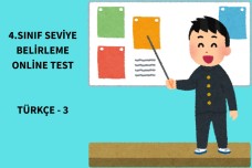 4.SINIF SEVİYE BELİRLEME TESTİ (TÜRKÇE - 3)