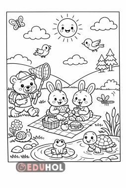 Bahar Havası Boyama Sayfası