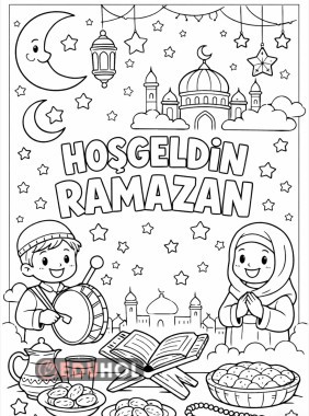 Hoşgeldin Ramazan - Boyama sayfası 2