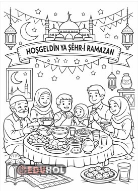 Hoşgeldin Ramazan - boyama sayfası 3