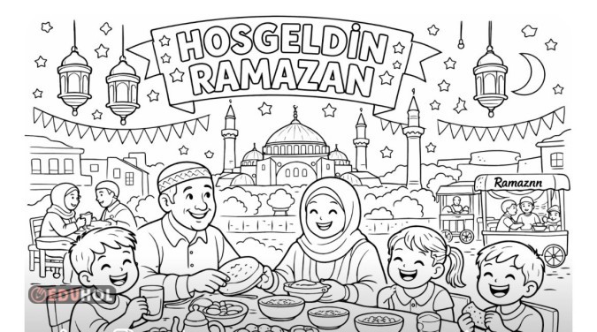 Hoşgeldin Ramazan - Boyama sayfası