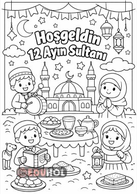 Hoşgeldin Ramazan- boyama sayfası 4