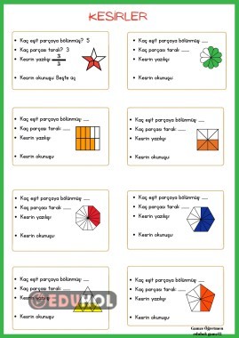 Kesirler ve Kesirler toplama çıkarma