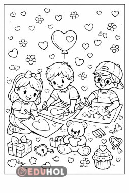 Sevgi Günü Boyama Sayfası