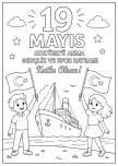 19 Mayıs Boyama sayfası