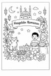Hoşgeldin Ramazan Boyama sayfası