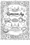 Ramazan Ayı temalı boyama sayfası