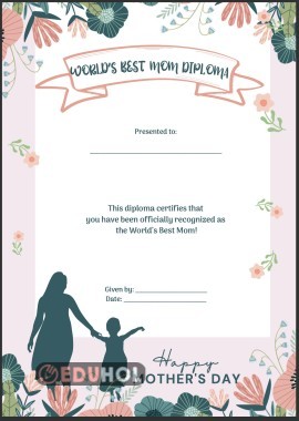 worlds best mom diploma