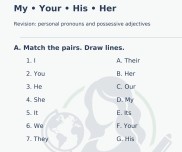 REVISION AND POSSESSIVE ADJECTIVES HOME PRACTICE