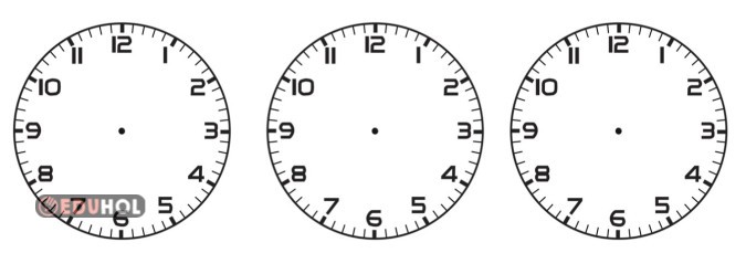 Defter İçin Boş Saat Şablonu