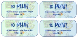 İlkokul puan kartları 10 puan