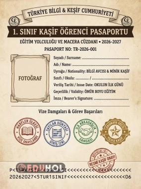 🔎 1. SINIF KAŞİF ÖĞRENCİ PASAPORTU
