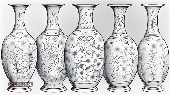 2.sınıf Ebru ve çini desenli vazo boyamq sayfaları
