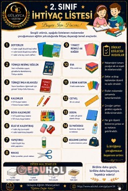 2.Sınıf İhtiyaç Listesi