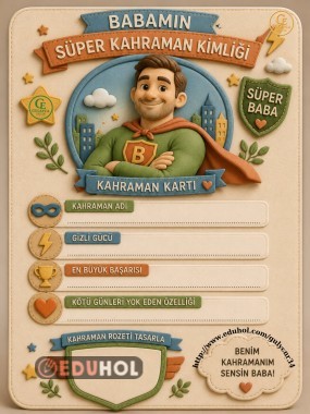BABALAR GÜNÜ ETKİNLİK KARTI
