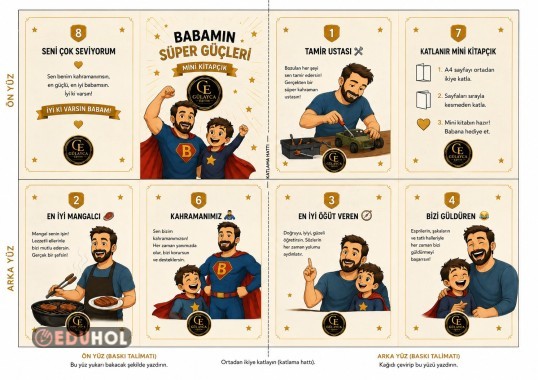 Babalar günü mini kitapçık