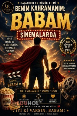 Babalar Günü Sinema Afişi Konsepti