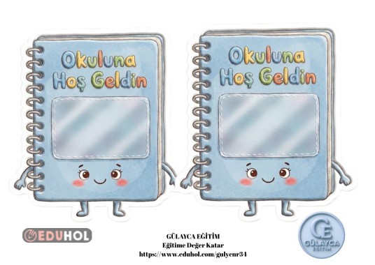 Defter figürlü hediye kartı