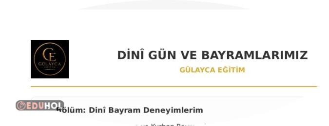 Dini Gün ve Bayramlarımız çalışma kağıdı