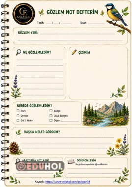 DOĞA GÖZLEM DEFTERİ 6