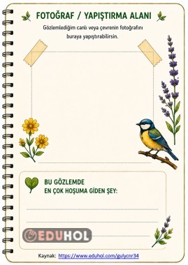 DOĞA GÖZLEM DEFTERİ 9